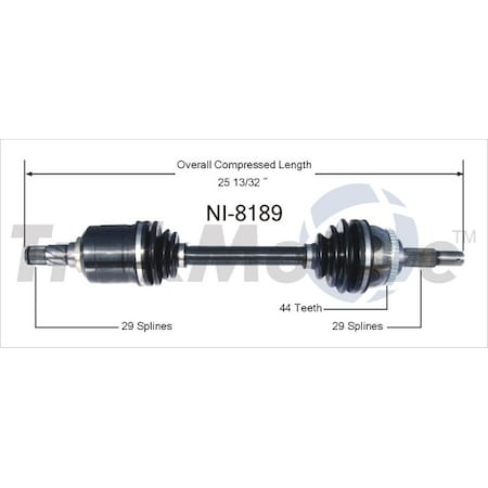 Surtrack Axle Cv Axle Shaft, Ni-8189 NI-8189